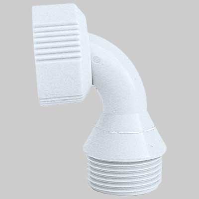 RACCORDO CURVO IN NYLON GIREVOLE PER TUBI CARICO LAVATRICE/LAVASTOVIGLIE 3/4 M x 3/4 F