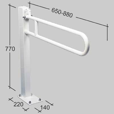 BARRA DI SOSTEGNO RIBALTABILE 65 cm