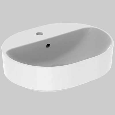 LAVABO DI APPOGGIO ELLITICO LAY ON CPR 60x45