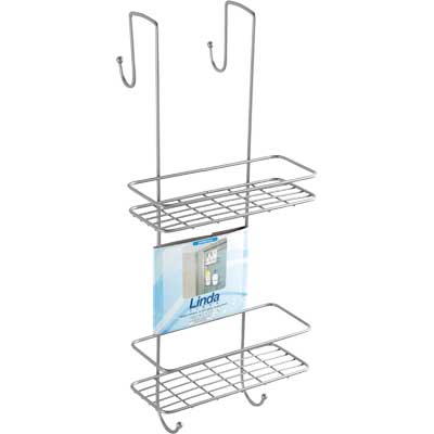 MENSOLA DOCCIA RETTANGOLARE 2 RIPIANI APPENDIBILE  metallo