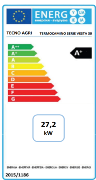 TERMOCAMINO A LEGNA TECNO AGRI - SERIE VESTA MODELLO VIETRI 30 KW