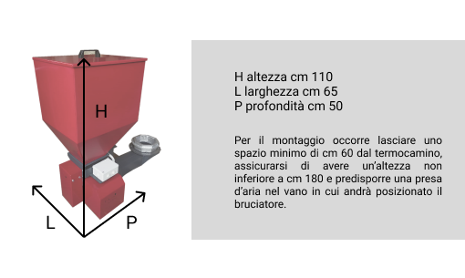 BRUCIATORE PER BIOMASSE TECNO AGRI - MODELLO B.P.S. 30